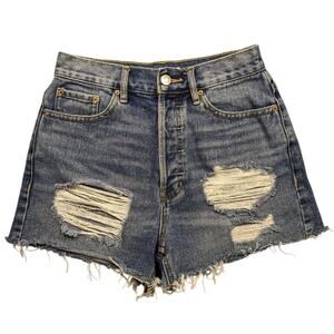 Pacsun Shorts Women's 25 waist Blue Jean Denim Ultra High Rise Vintage